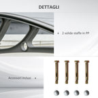 100x80cm Anti-UV Polycarbonate Outdoor Canopy for Doors and Windows - Borge' Group Limited