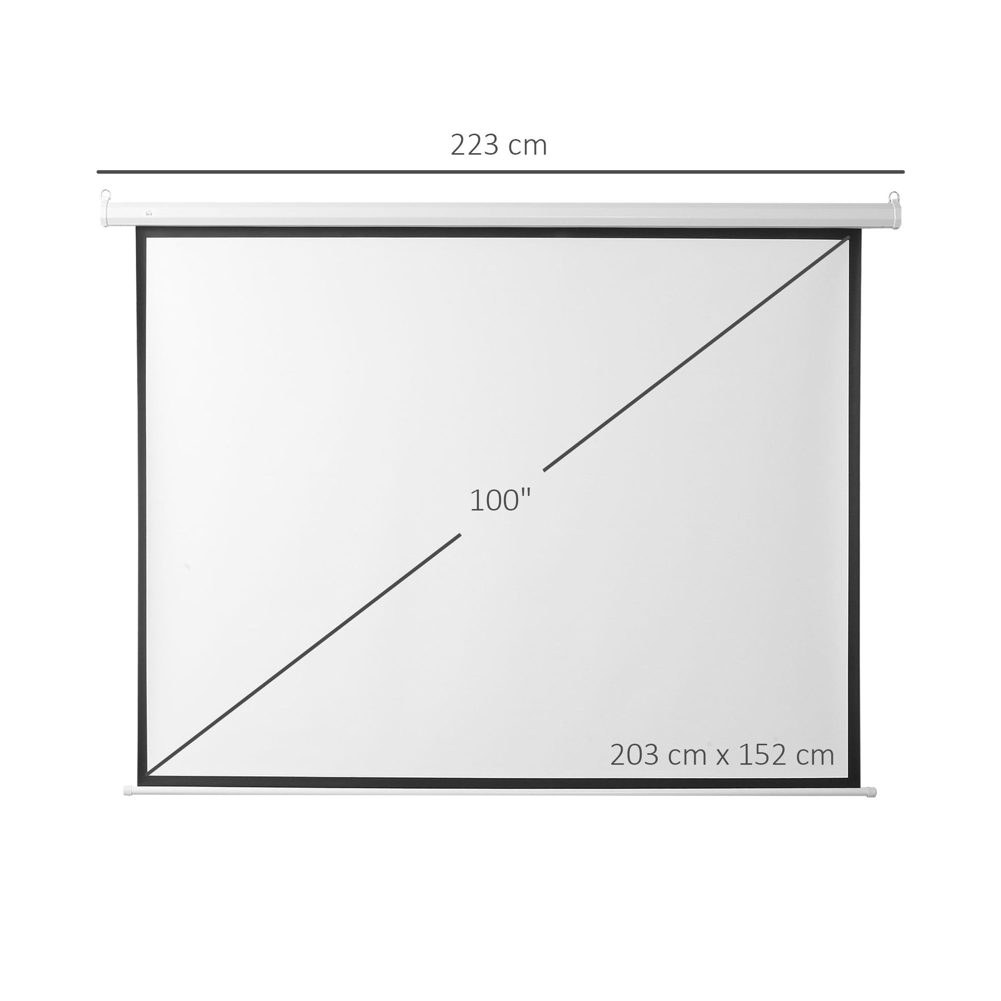 Screen Motorized Projection 100'' White | - Borgè