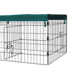 Pawhut for outdoor and interior rabbits with steel roof, 185x75x50cm, green - Borgè