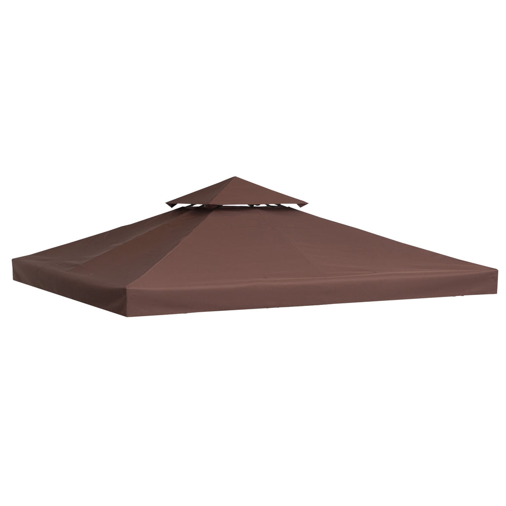 Outsunny spare roof for 3x3m gazebo at 2 levels and UV -resistant, coffee resistant - Borgè
