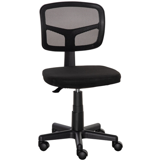 Ergonomic office chair on the net without armrests and height, black - Borgè