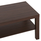 Homcom classic rectangular lounge table with wooden storage shelf 90 Ã— 45 Ã— 44.5cm - Borgè