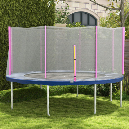 SportNow protection network for 6 -pole trampolines with hinged entrance, in PE, Ã˜366x180 cm, black and pink - Borgè