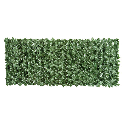 Outsunny artificial hedge roll for balcony and garden in PE Anti -UV with leaves 240x100cm - dark green - Borgè