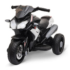 electric motorcycle for children 3-5 years max. 25kg with lights, music, 6V battery and 3km/h speed, 86cmx42cmx52cm black - Borgè