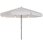 Outsunny garden umbrella with double roof, in bamboo wood and polyester, Ã˜325x250 cm, cream - Borgè