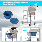 ECARE | Waterproof Wheel Chair with removable vase toilet for the elderly/disabled - Borgè