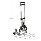 Durhand Trolley Folding Aluminum Folding Root with 6 wheels for Load 70kg - Borgè