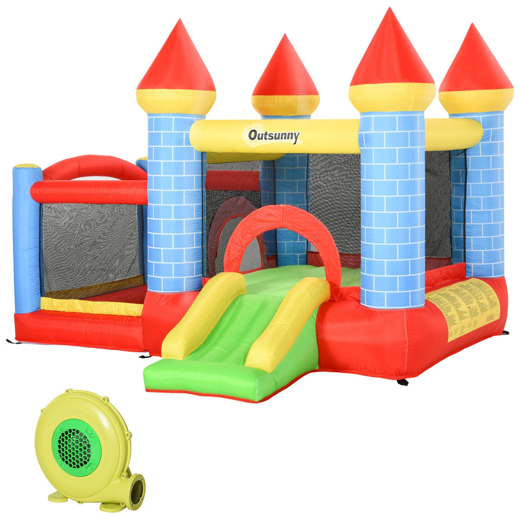 Giant Bouncy Castle for Kids Ages 3-8 with Slide, Pool and Basketball Hoop, 280cmx260cmx210cm - Borge' Group Limited