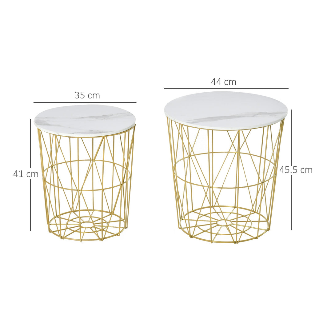 FJURA | Set of 2 Living Room Tables with Removable Top - Borgè
