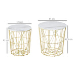 FJURA | Set of 2 Living Room Tables with Removable Top - Borgè