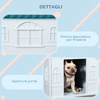 Pawhut for medium -sized dogs and small max 20kg in waterproof pp, 65x75.7x63 cm, blue - Borgè