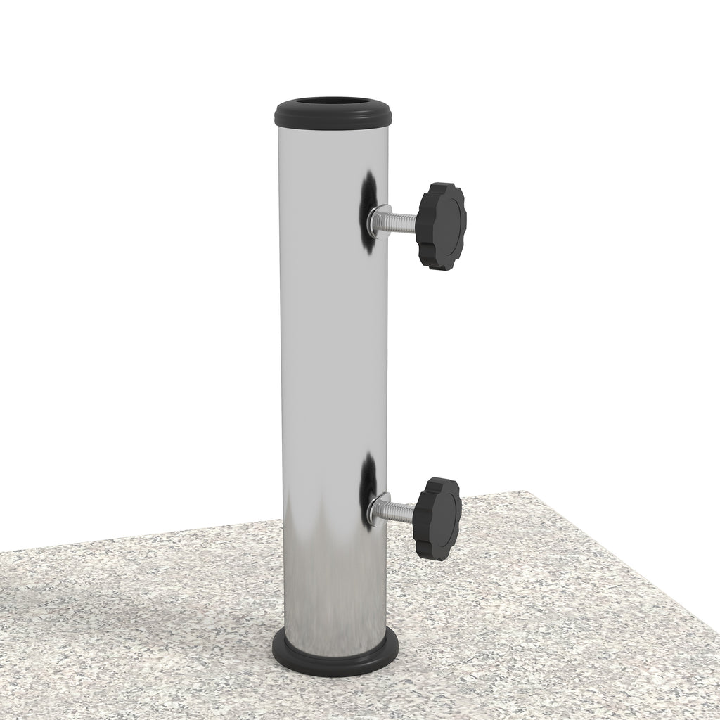 Base Outsunny for garden umbrella 25kg for Ã˜32mm poles, Ã˜38mm and Ã˜48mm, in granite and stainless steel, 38x38x38 cm, gray - Borgè