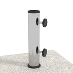 Base Outsunny for garden umbrella 25kg for Ã˜32mm poles, Ã˜38mm and Ã˜48mm, in granite and stainless steel, 38x38x38 cm, gray - Borgè