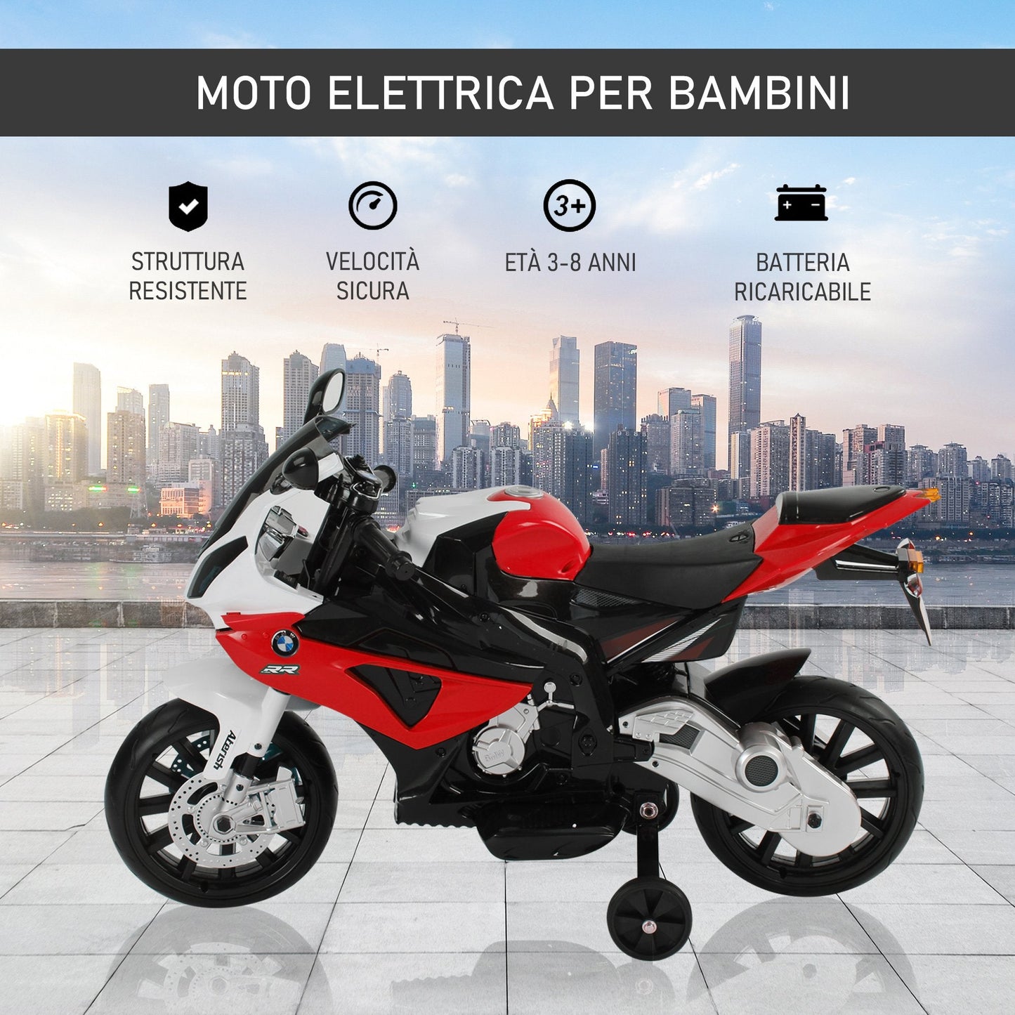 RED BMW | Motorcycle for Children 12V - Borgè