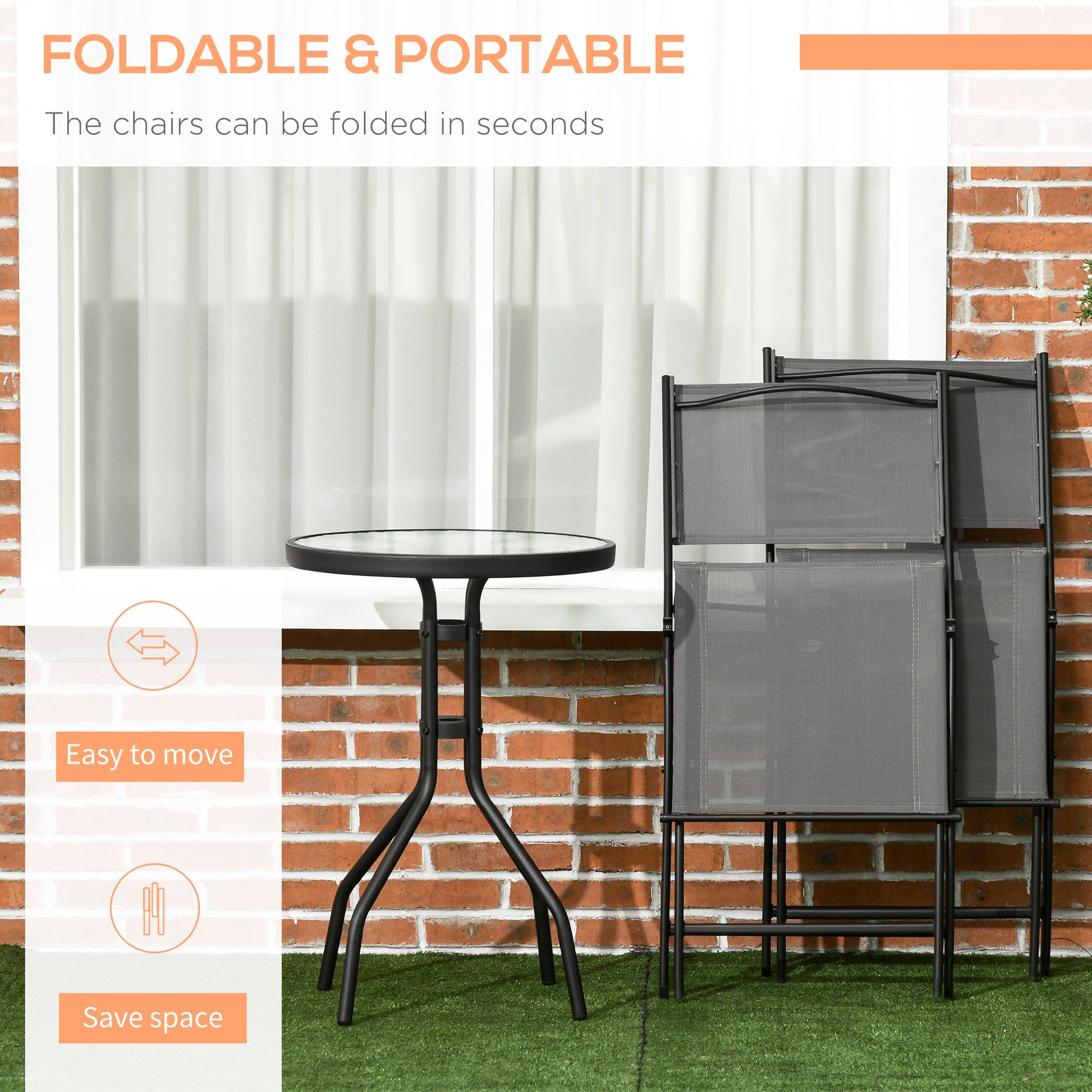 SAVANNAH | 3Pcs Garden Table and Chairs Set - Borgè