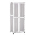 Outsunny house holder in 3 -level fir wood tools with bitumen roof, 77x58x175 cm, gray - Borgè