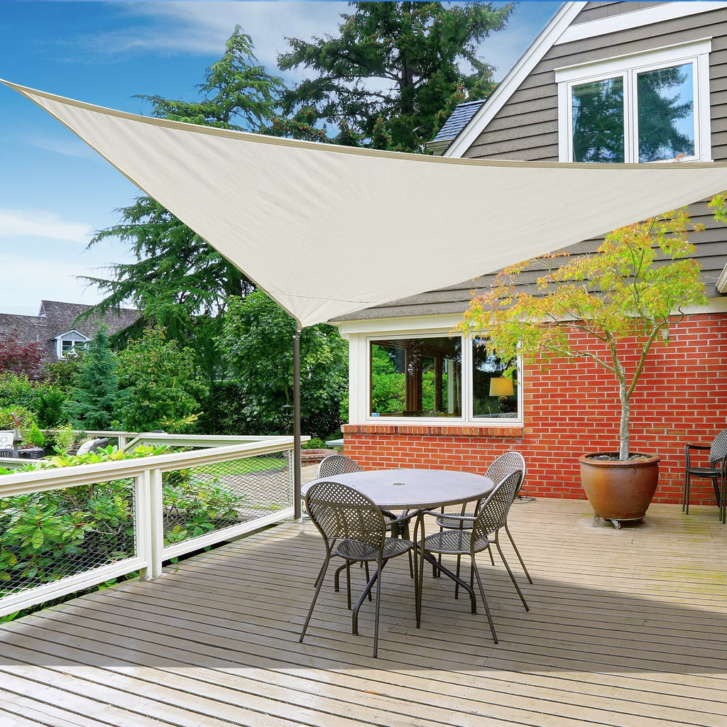 Sail Shade Sail Polyester Triangle Sun Shade Sail (Color: White, Size: 6x6x6m) - Borge' Group Limited