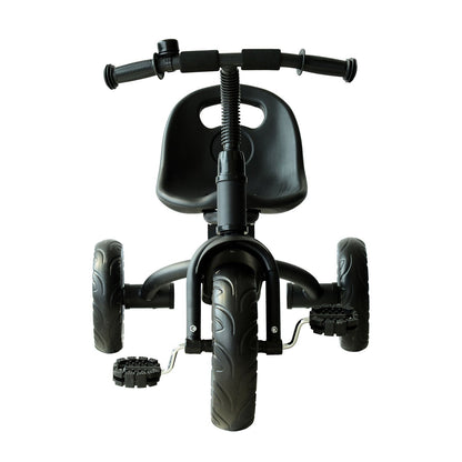 metal tricycle with bell, mudguard, special wheel, black - Borgè