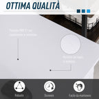 desk for ergonomic pc with shelves and white removable keyboard plane - Borgè