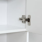 Homcom Kitchen Credenza with 2 doors and wooden drawers, 80x40x180cm, white - Borgè