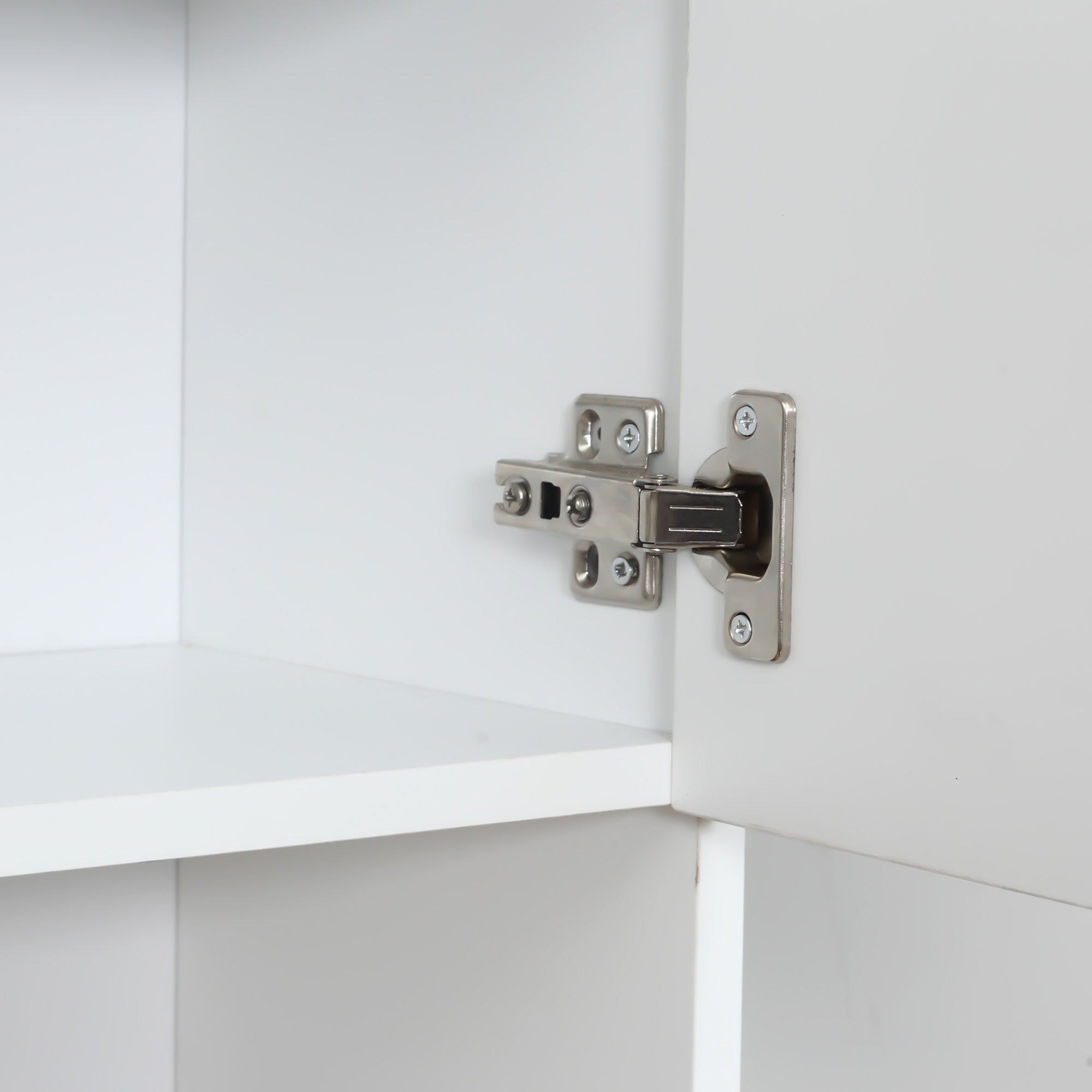 Homcom Kitchen Credenza with 2 doors and wooden drawers, 80x40x180cm, white - Borgè