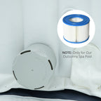 Set of 6 Filters for Inflatable Pools and Spas in Non-Woven Fabric, Ø10.5x8cm, Blue and White - Borge' Group Limited
