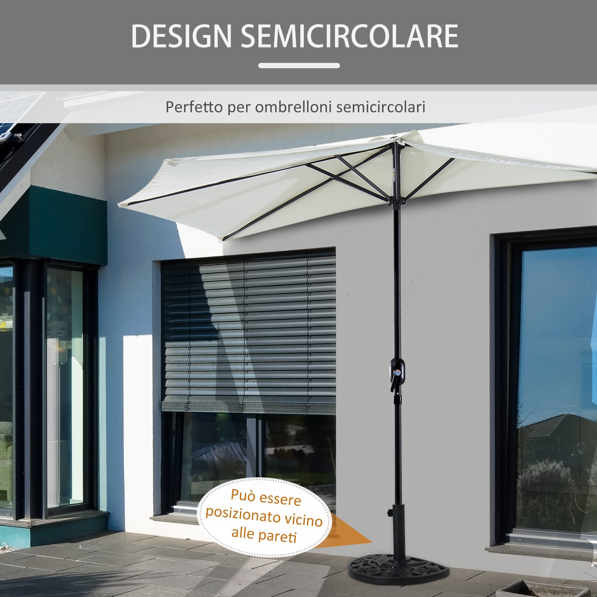 Garden Umbrella Base with 35mm / 38mm / 48mm Pole Cement Φ50x32x32cm - Borge' Group Limited