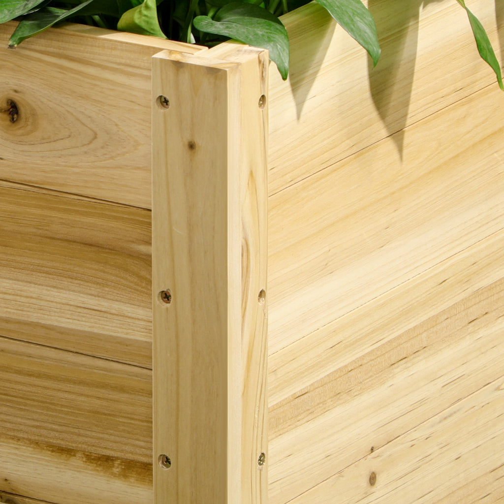 Outsunny garden flock with drainage hole and wheels, in fir wood, 89x48x47 cm - Borgè