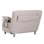 Homcom sofa bed 2 beds 1 square Â½ in steel and fabric with 4 cream cushions - Borgè