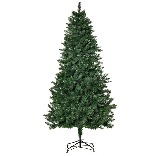 Folding Artificial Christmas Tree with Removable Base 180cm - Green - Borgè