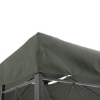 Outsunny coverage for gazebo 4x3 m at 2 levels in polyester with straps and 10 drainage holes, dark gray - Borgè