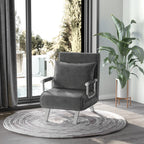 armchair transformable bed with microfiber coating, dark Grey - Borgè