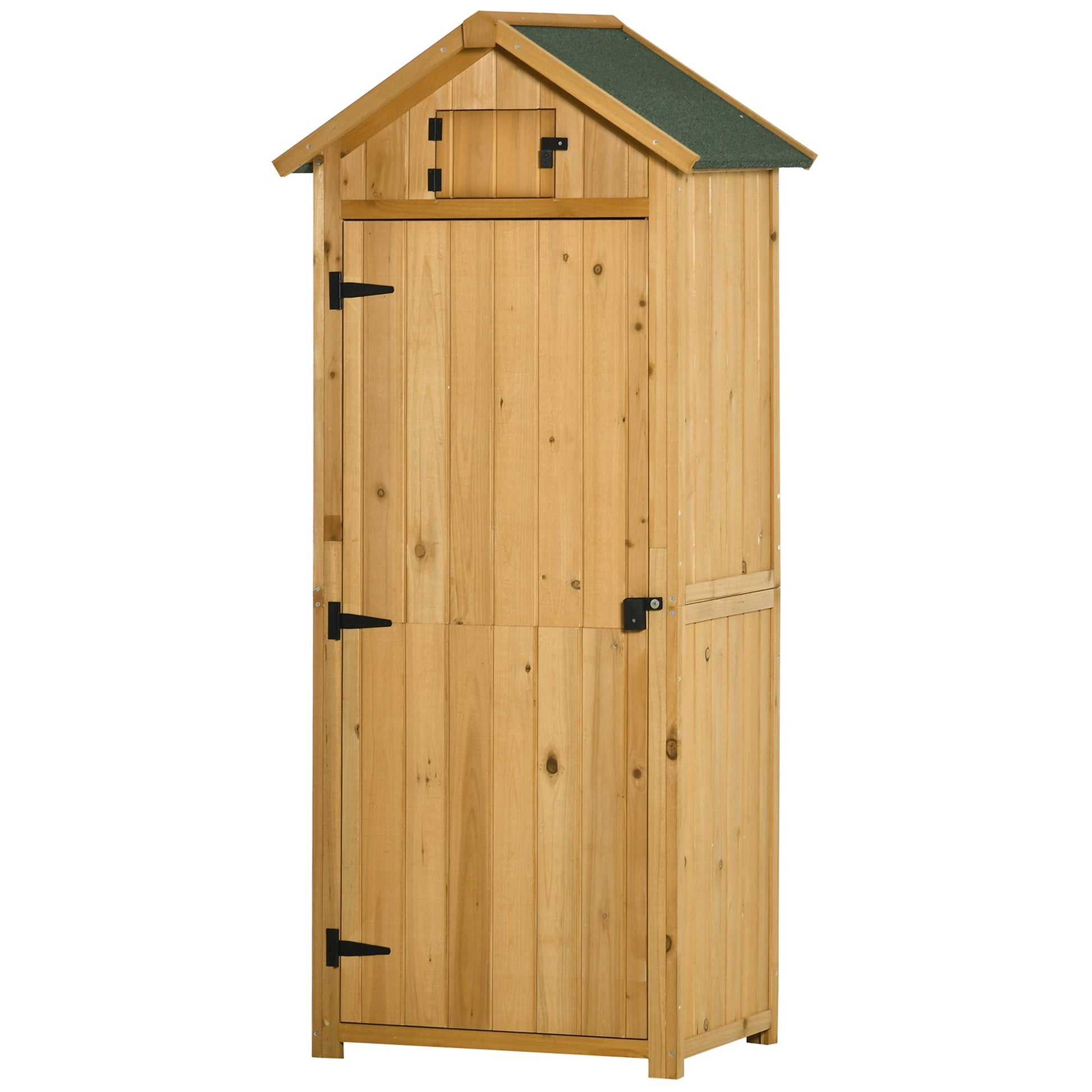 Outsunny garden shed holder in waterproof wooden tools, 77x54.2x179cm - yellow - Borgè