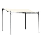 Gazebo Pergola 3x3m Garden with Waterproof Curtain Cream - Borge' Group Limited