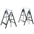 Set 2 Work Cavalllets Folding Telescopic Height Adjustable in steel pipes - Borgè