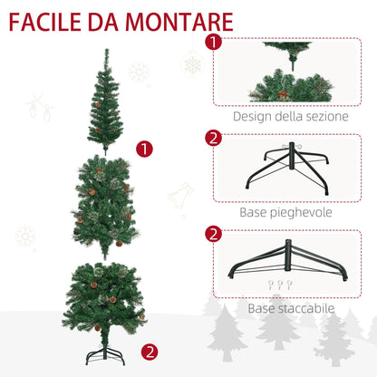 Christmas Tree with decorative Pine Cones | 195cm - Borgè