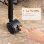 Black 3 -level Trolley ( 41.5LX26.5x63 cm) - Borgè