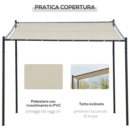 RIOT | Outdoor Leaning Pergola | 3x2.85x2.85m - Borgè