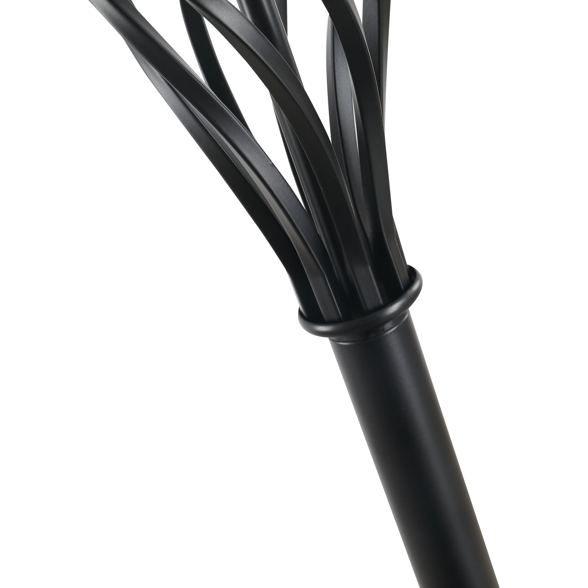 set 3 pieces: 1 ground lamp and 2 metal table lamps, vintage design, E27 bulbs, black and white - Borgè