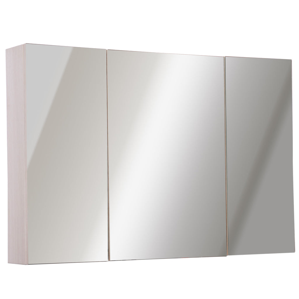 Kleankin 3 doors wall unit with octal with oak mirror 90x60x13.5 cm - Borgè