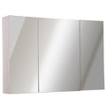 Kleankin 3 doors wall unit with octal with oak mirror 90x60x13.5 cm - Borgè