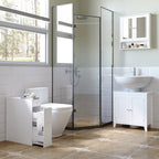 Kleankin Bathroom wall cabinet with white mirror 56 x 13 x 58cm - Borgè