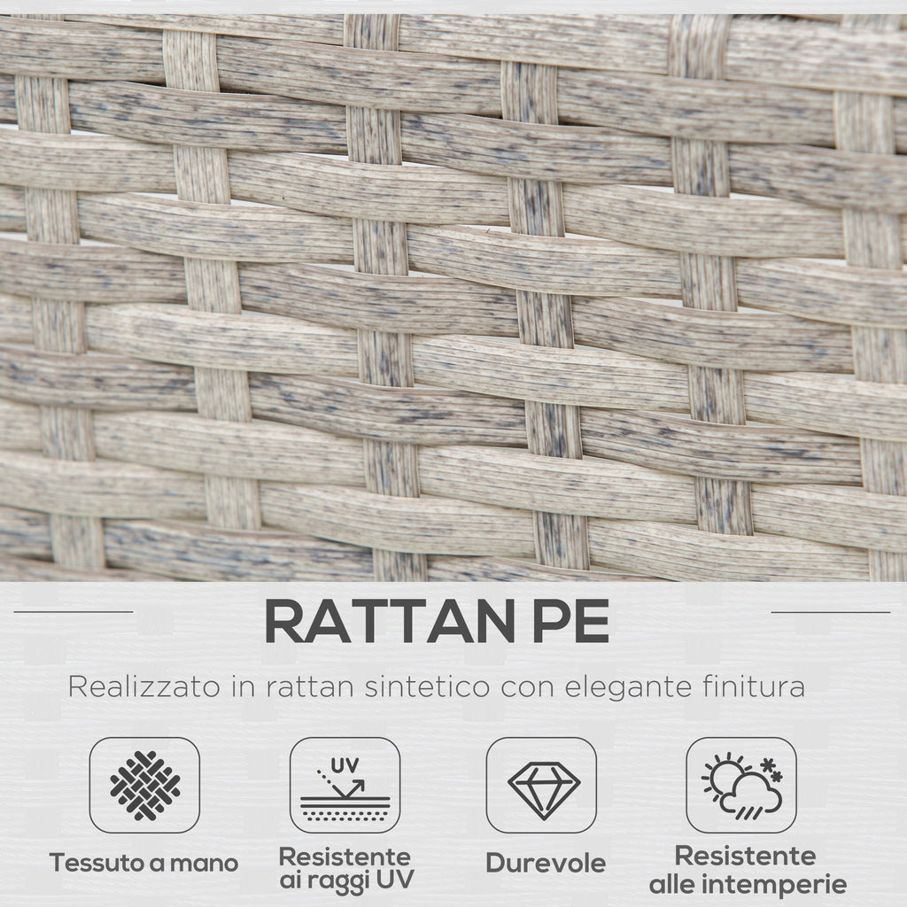 Outdoor Garden Set, Garden Lounge, Outdoor Sofa Set with Garden Table, Grey Rattan Garden Furniture - Borge' Group Limited