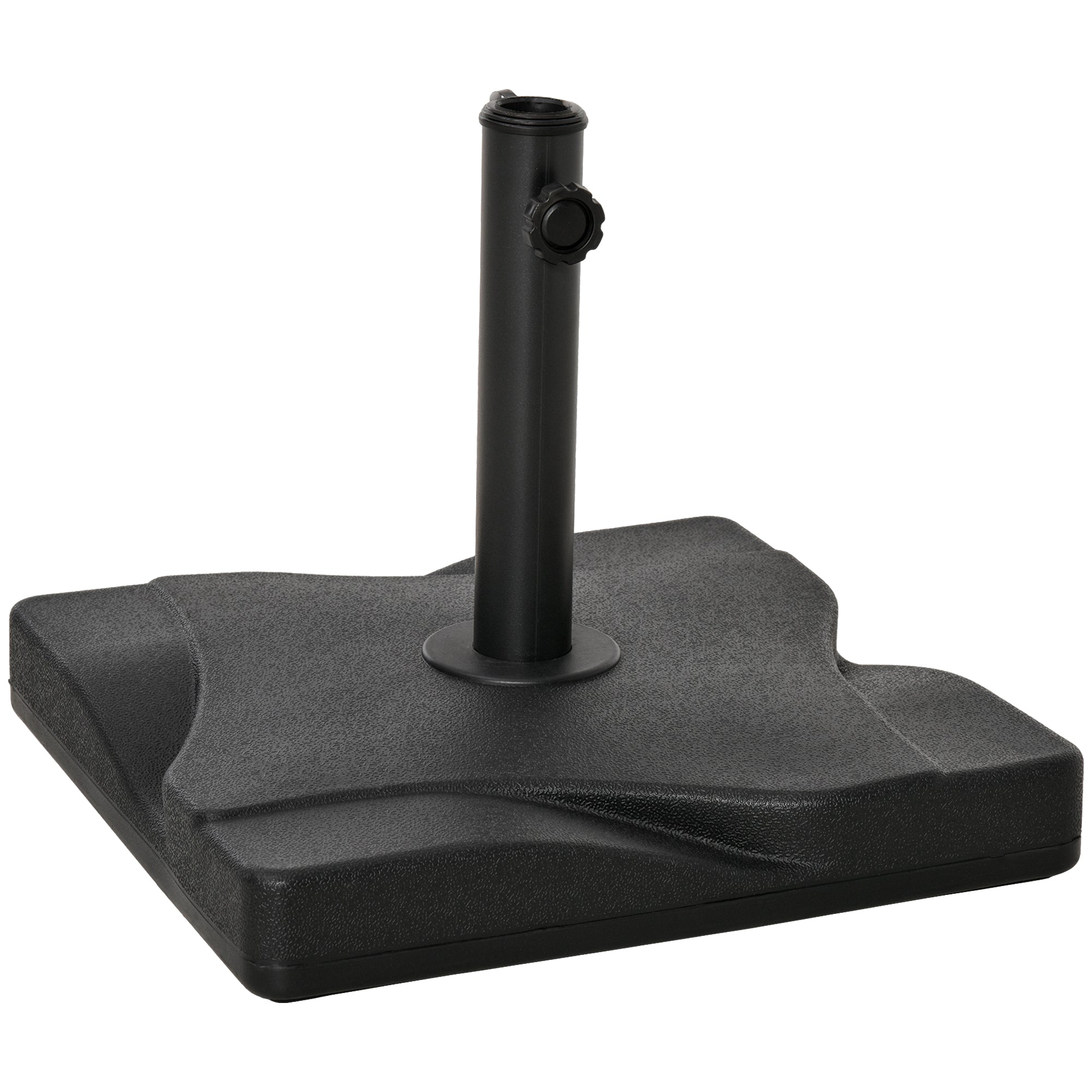 20kg Plastic Umbrella Base for 32-38-48mm Poles, 41.5x41.5x35cm - Borge' Group Limited