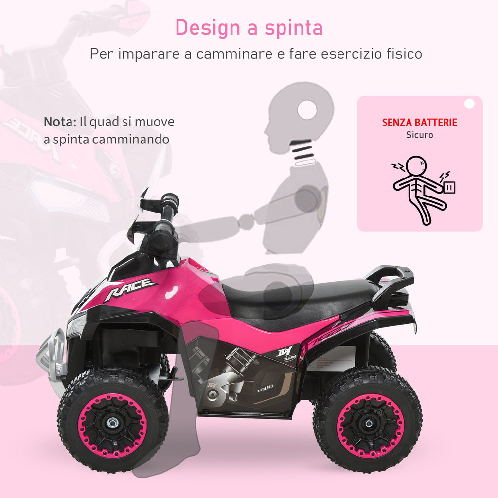Quad for children riding hard with lights and sounds, 18-36 months - Borgè