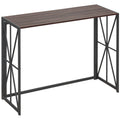Table Consolidation of Entrance Industrial Style Folding Wood and Metal, 100x38x80cm, Marrone - Borgè