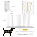 PAWHUT DOCK FOR DOGES Average size with 3 panels with double lock system, 206x90cm, white - Borgè