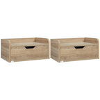 Set 2 bedside tables suspended in chipboard for bedroom and living room, 40x30x19.5 cm - Borgè