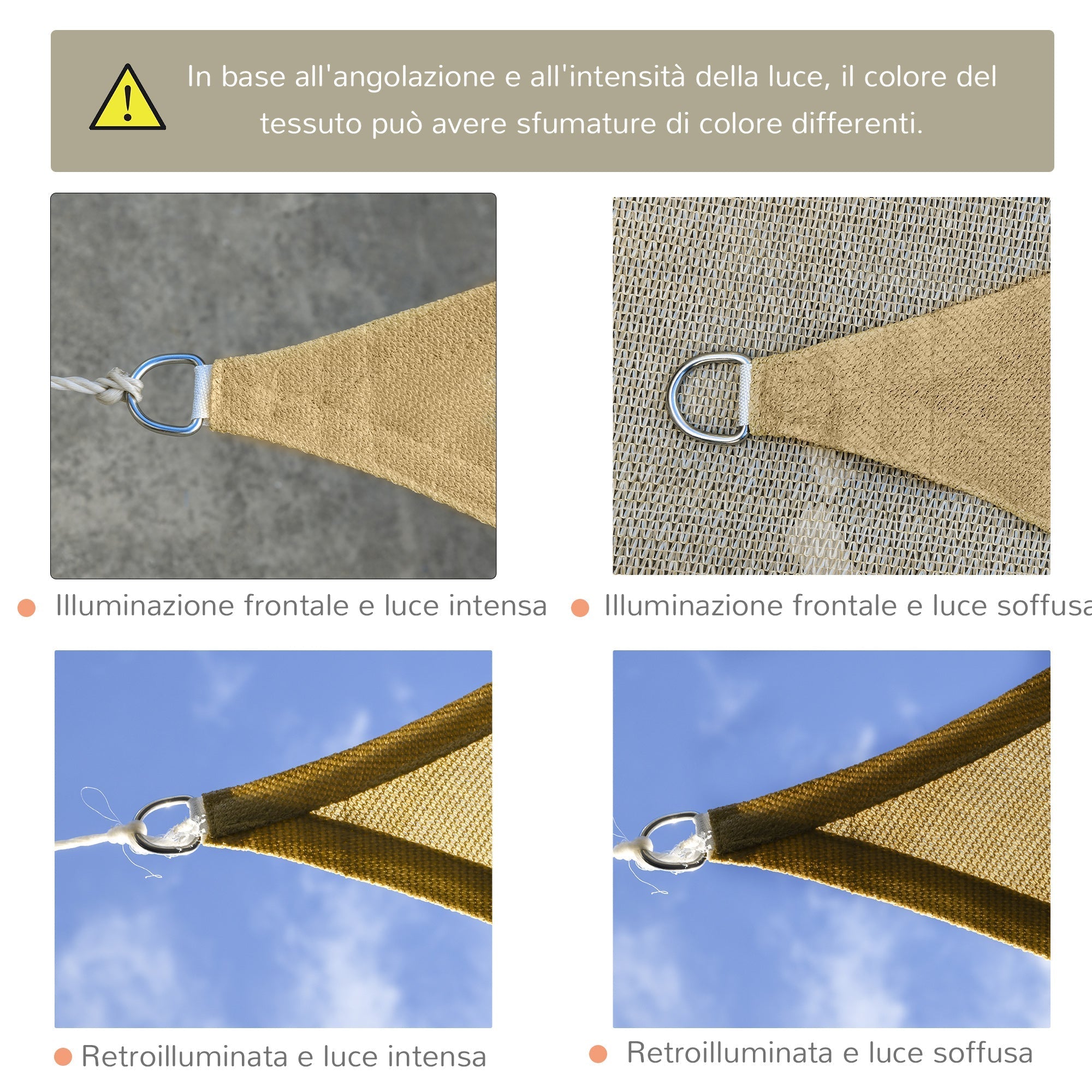 4 x 6m PE Rectangular Sun Shade Sail Awning UV Protection Sun Shade Sail, Yellow - Borge' Group Limited